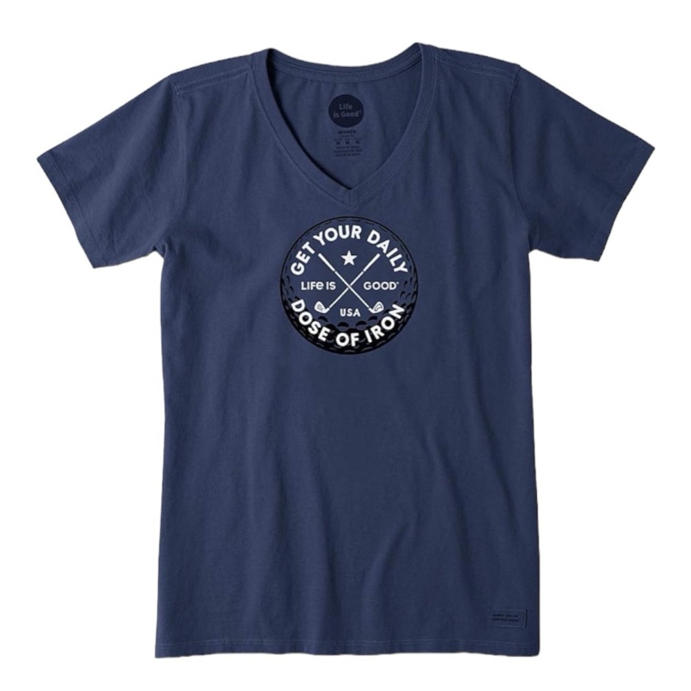 Life is Good Daily Dose of Iron Golf Crusher Tee—M